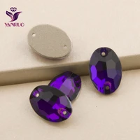 yanruo 3210 oval purple velvet sew on rhinestones flatback rhinestone stones sew crystals adhesive for clothes