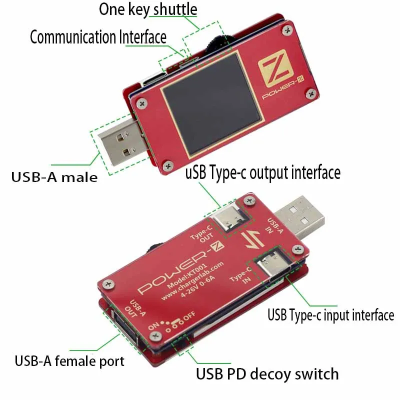 

The latest usb charging tester POWER-Z voltage ammeter fast charging power MFi detector PD decoy KT001