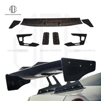 carbon fiber rear wing spoiler for nissan r35 gt r gtr 2009 2015 auto racing tail trunk lid boot lip wing forged carbon