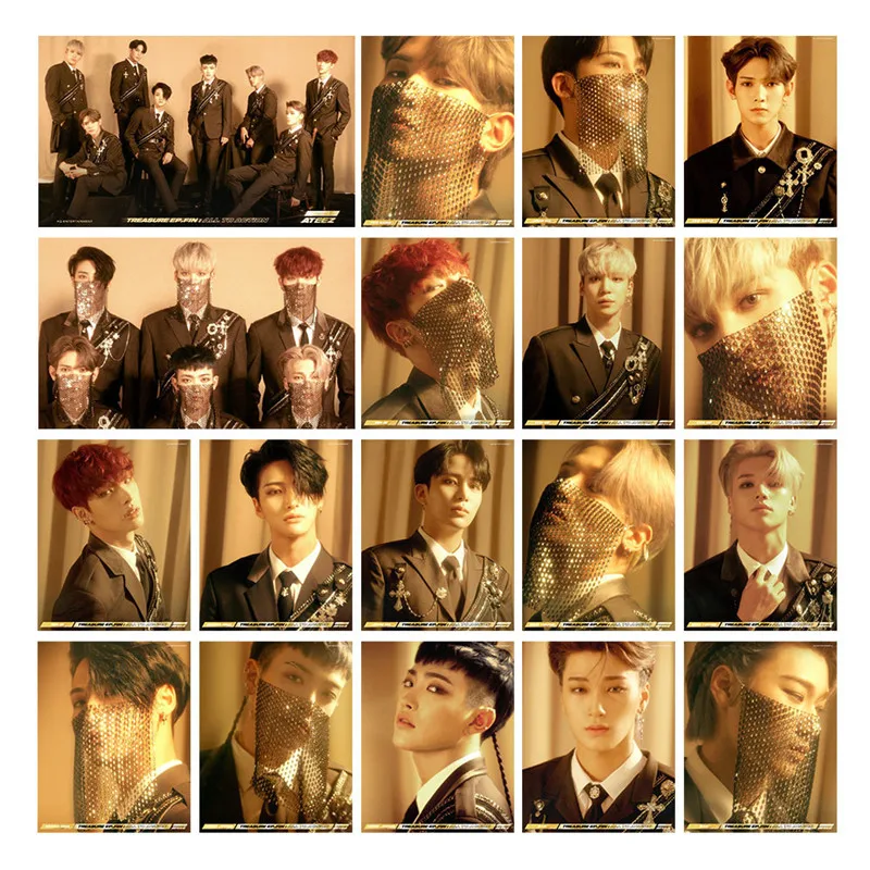 18 шт./компл. Kpop ATEEZ новый альбом TREASURE EP FIN ALL TO ACTION LOMO Card периферийная открытка
