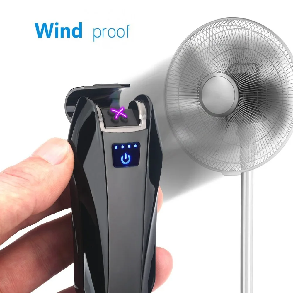 Электронная USB-зажигалка Smart Touch с двойной дугой ветрозащитные USB-зажигалки для