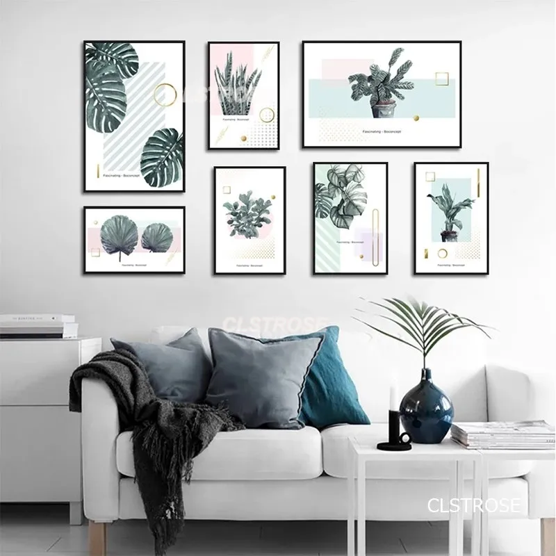 

Abstract Plant Poster Canvas Painting Home Decoration Hd Printing for Bedroom and Living Room Frameless Style