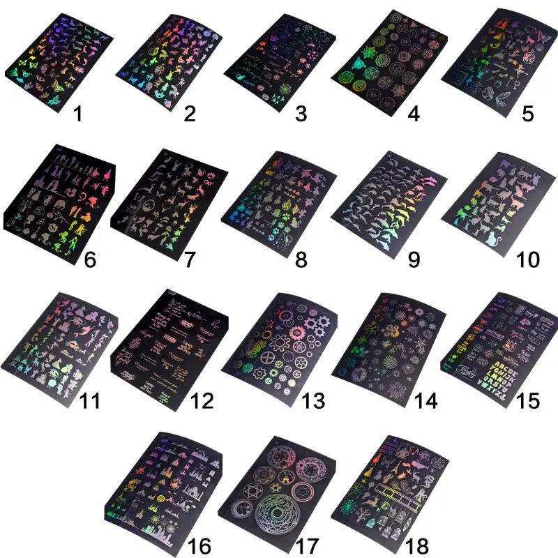Resin Supplies Kit Transparent Decorate Stickers for Silicone Molds Craft Holographic Magic Circles Design | Украшения и