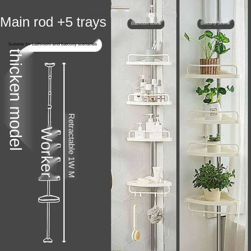 

Бытовые вертикальные стеллажи Ltems из нержавеющей стали для ванной комнаты, угловые стеллажи, угловые стеллажи для хранения, телескопически...