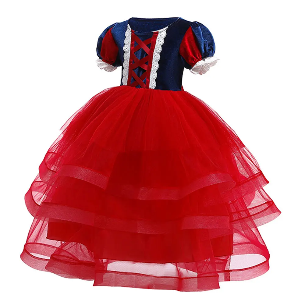 Платье принцессы Белоснежки детский Карнавальный костюм для девочек платье дня