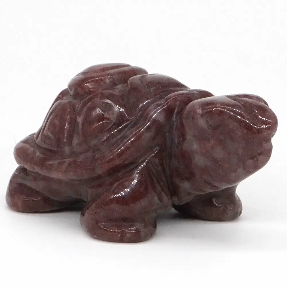 2 &quotскульптура в виде черепахи натуральный кварц клубничного цвета с украшением