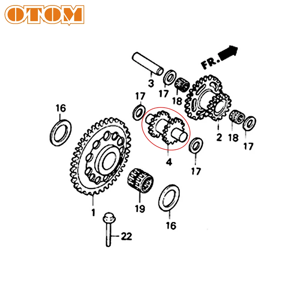 OTOM моторный пусковой механизм AX 1 NX250 двигатель стартовый связанный двойной зуб