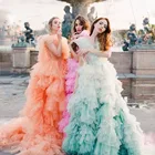 Новые дизайнерские пышные тюлевые женские платья для выпускного вечера, бальное платье, фотография, реквизит, платье для вечеринки, на заказ