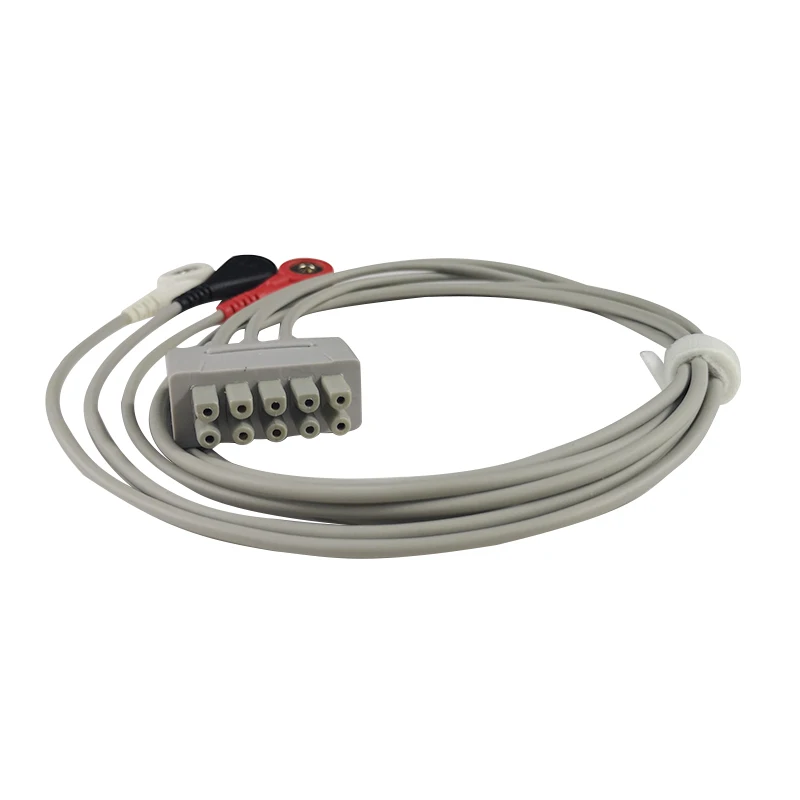 ЭКГ свинцовые провода E9008LF Multi link VS Plug System 3 свинцовых ЭКГ-кабеля Snap AHA для GE Marquette