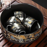 sendian ceramic tea wash chinese style high temperature resistant material tea set bowl 2021 new office home kitchen accessories