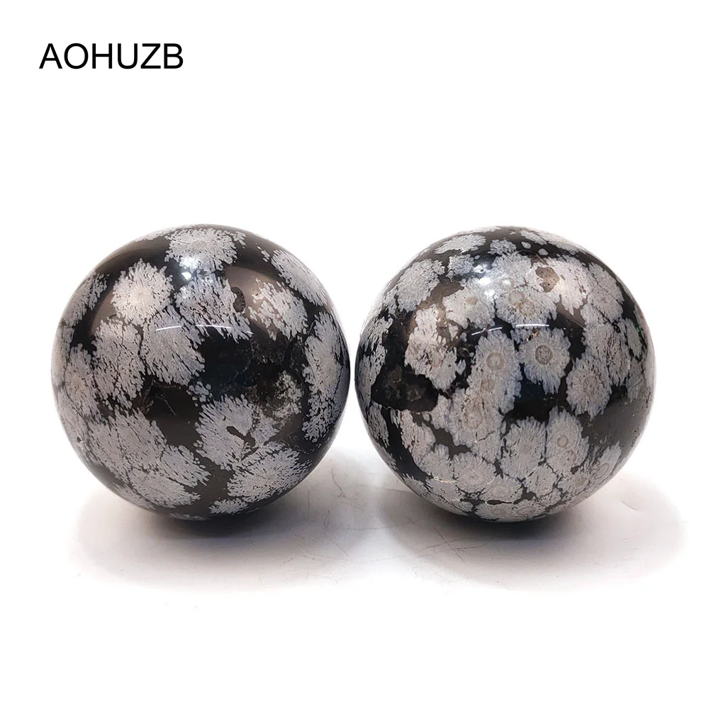 

Natural Crystals Quartz High Quality Snowflake Obsidian Sphere Energy Reiki Healing Ball Room Home Aquarium Decoration Gemstone