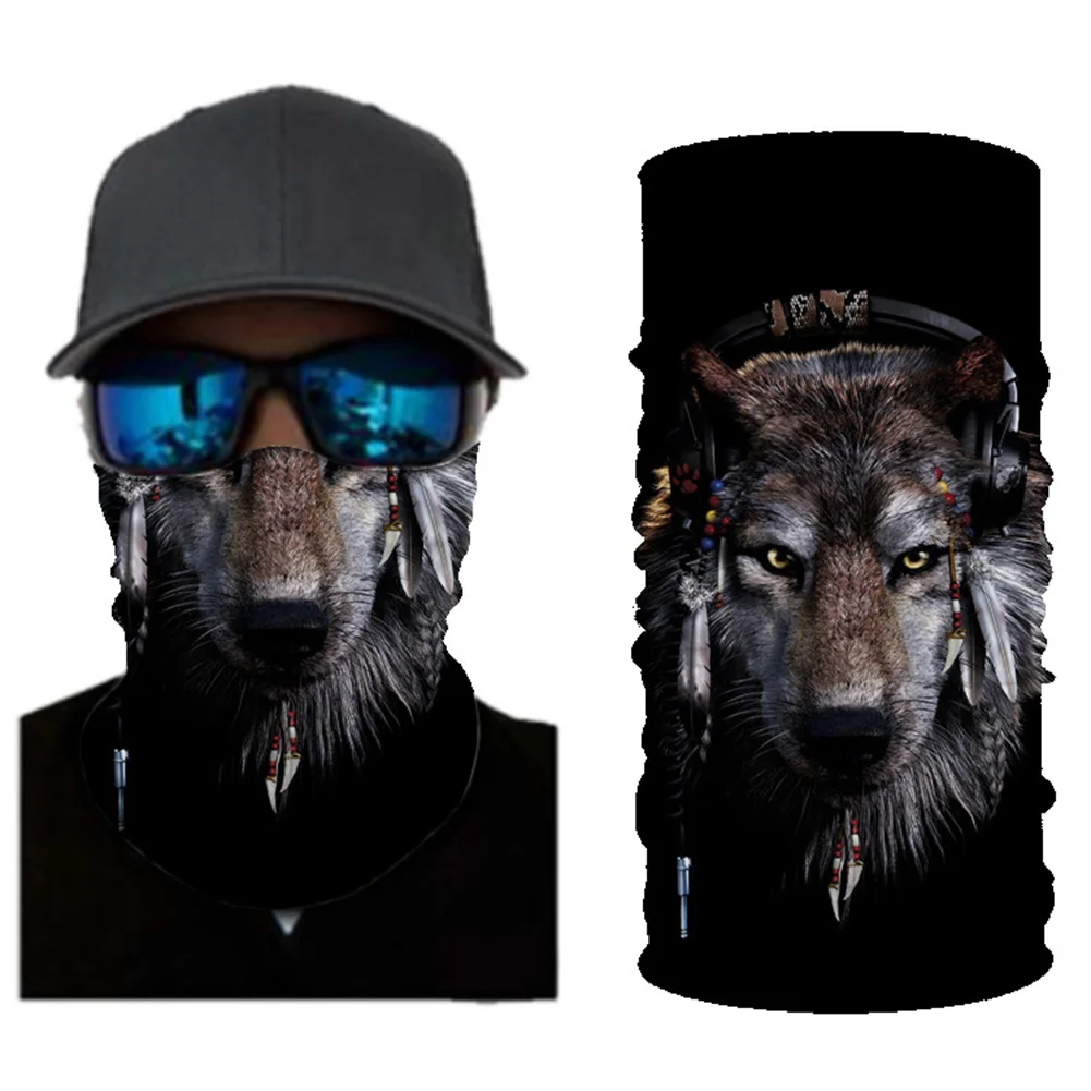 Unisex Animal Monkey Tiger Digital Print Anti UV Neck Gaiter Bandana Sports Face Cover Scarf | Спорт и развлечения