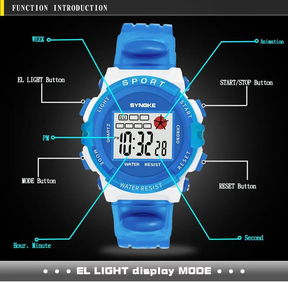 SYNOKE Модный популярный водонепроницаемый детский для мальчиков и девочек