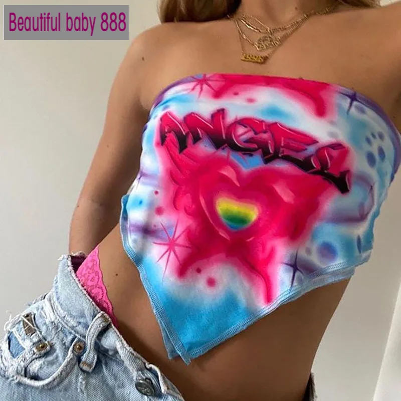 

Meqeiss New Lace-up Top Feminine High Street Strapless One-piece Ladies Beach Lace-up Chest Wrap Asymmetrical Hip Skirt Dual-use