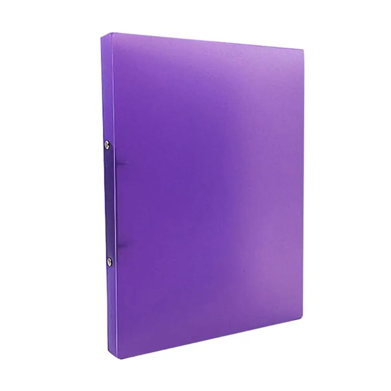 

A4 Clip File Folder Transparent Candy Color Loose Leaf Binder Storage Organizer