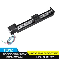 50100150200mm for 3d printer xyz cnc linear guide stage rail motion slide stage actuator t62 motor stepper stroke actuator