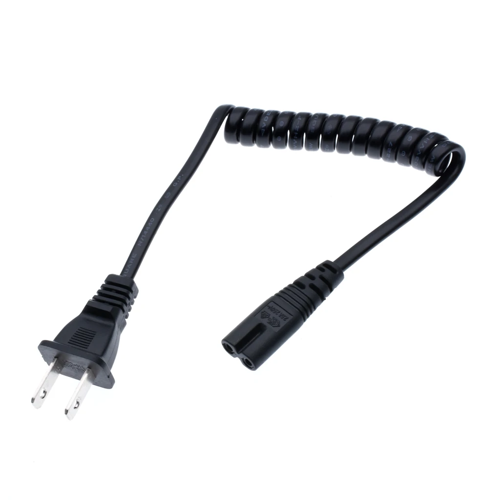 JP US NEMA 1-15P 2-контактный штекер к IEC320 C7 IEC 320 женский AC короткий портативный шнур PU