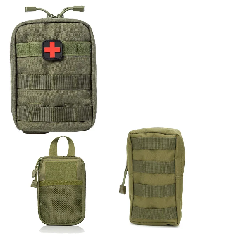 Three-piece Сумка Molle для военного тактического рюкзака Охотничьи аксессуары Сумка плечевой ремень рюкзак армейский пояс боевой ремень пакет клип - Цвет: Three-piece