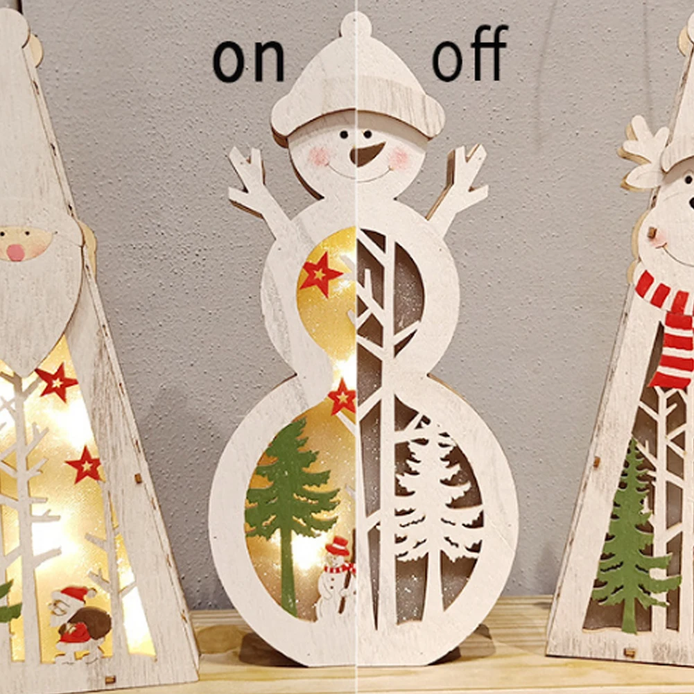 Прекрасный Светящийся Санта Снеговик Олень новогодняя елка для дома вечерние