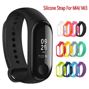 Силиконовый ремешок для Xiaomi Mi band 4, сменный силиконовый ремешок для Xiaomi Mi 4, Mi 3