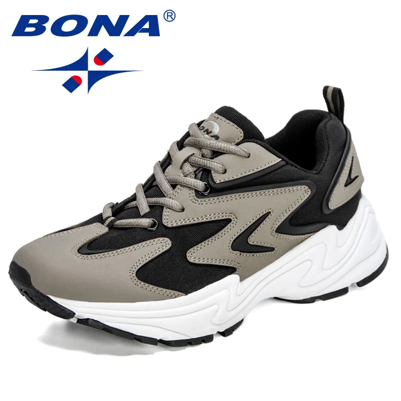 

BONA 2021 New Designers Trendy Sneakers Men Jogging Shoes Breathable Running Shoes Man Walking Sports Athletic Shoes Mansculino