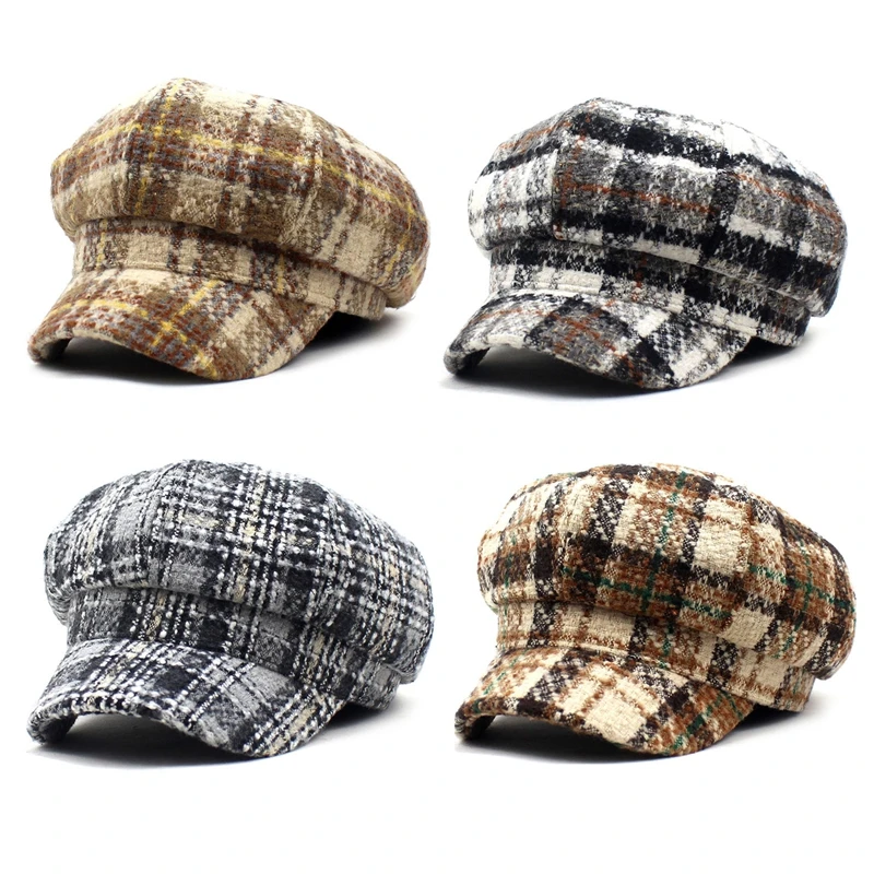 

Кепка газетчика Женская шерстяная, модная шапка художника во французском стиле, уличный теплый козырек, в стиле ретро, Осень-зима