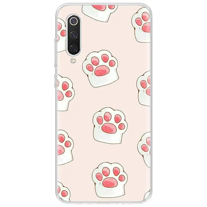 

cat Dog paw design Phone Case For Xiaomi Redmi Note 9s 8T 8 7 6 6A 8A 5 Pro Mi 9 8 CC9 10 K30 K20 F1 5X 6X Cover Coque