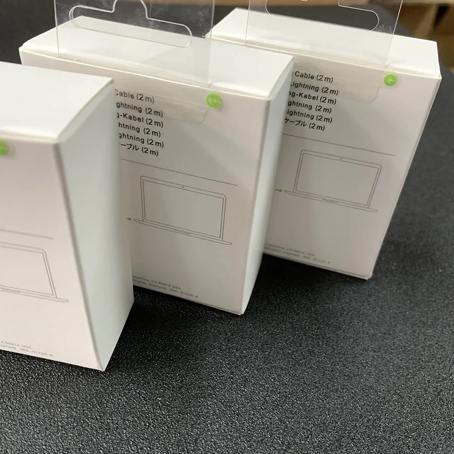 

10pcs/lot Geniune Quality Usb c Cable for iPhone 12 11 pro Max Xs XR 8 pin to Type C PD Fast Charging Cable With Box 2m/6FT 1m