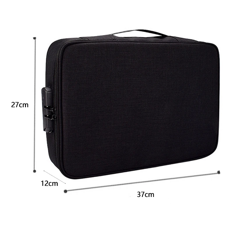 

2x Document Ticket Bag Large Capacity Certificates Files Organizer for Home Travel Use to Store Important Items