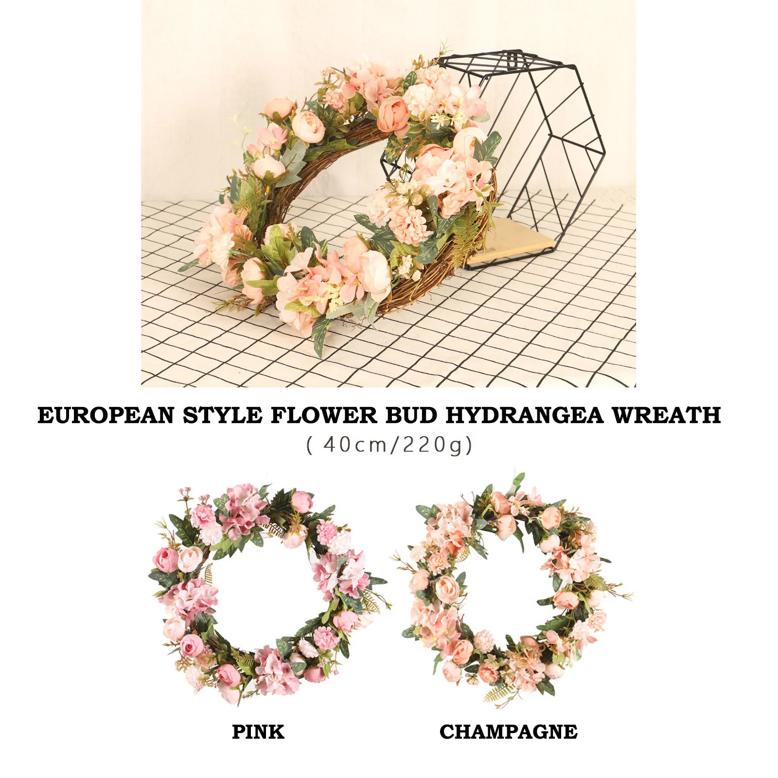 Coronas de flores Bohemias de Primavera de estilo europeo, guirnalda Floral hawaiana rom&aacute;ntica, rosas de imitaci&oacute;n, coronas de boda, corona de flores # T2G-5