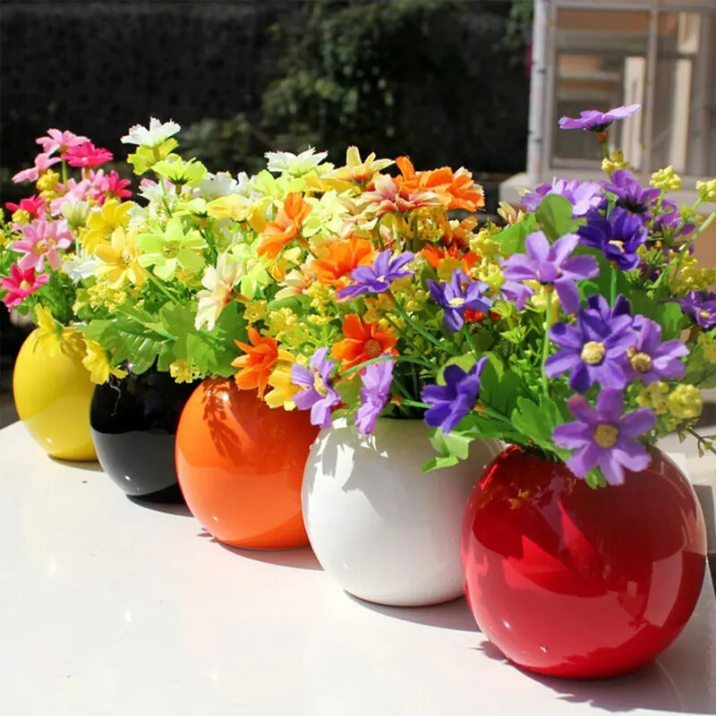 

1 Bunch 28 Heads Cineraria Artificial Flower Bouquet Home Office Decor Silk Daisy Artificial Decorative Indoor Outdoor