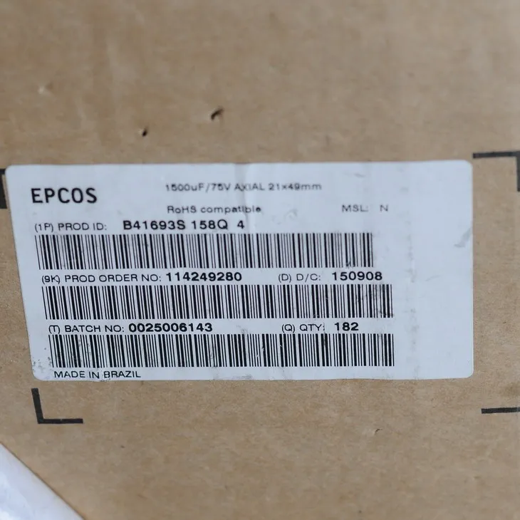 2 шт. бесплатная доставка осевой конденсатор EPCOS B41693S 75 в 1500 мкФ|Усилители