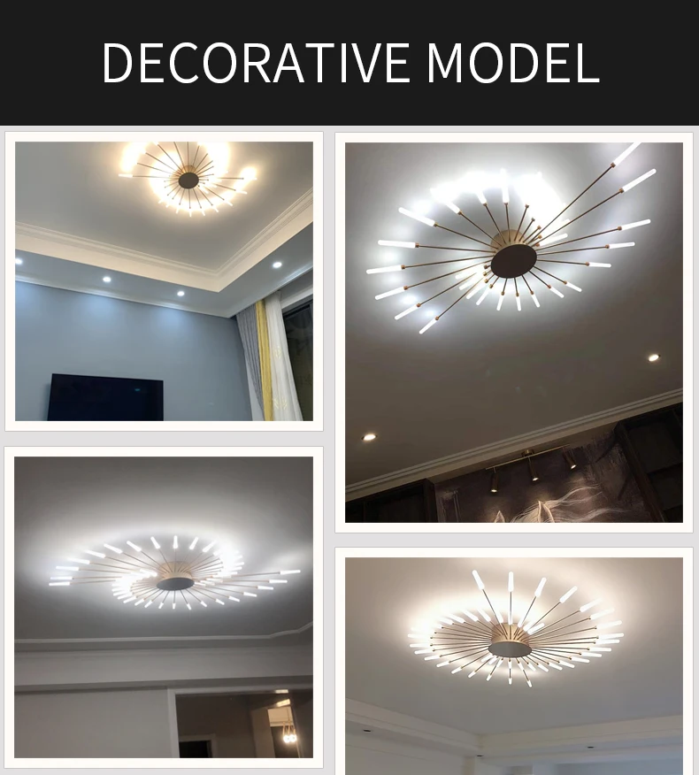 

Modern new fireworks chandelier living room bedroom household chandelier modern led ceiling Chandelier