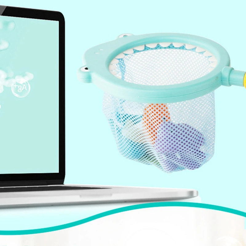 

Baby Bath Toys Set with 4PCS Soft Cute Ocean Animals Bath Squirter and 1PCS Fishing Net Water Toys Bathtub Toys for Kids