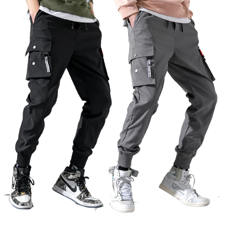 

Military Style Men's Jogging Tactical Pants Sportswear Golf Pants Multi-Pocket Trousers Tied Casual Pants