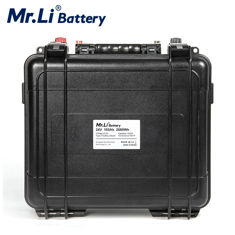 24V 100Ah Lifepo4 батарейный блок со встроенным BMS для солнечной системы энергохранилище