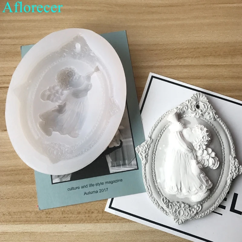 Angle Aromatherapy plaster mould Handmade wax silicone mold material Aroma Gypsum Plaster Silicon Mould For Car Pendant | Дом и сад