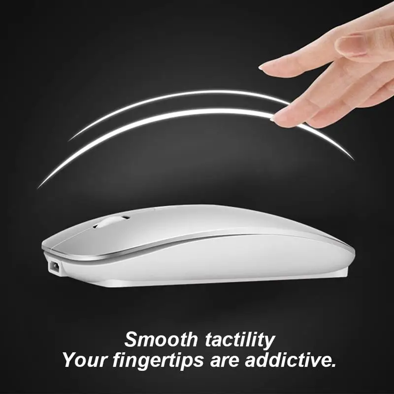 

Wireless Mouse Computer Bluetooth Mouse Silent Rechargeable Ergonomic Mouse 2.4Ghz Optical Mice For Macbook Laptop PC