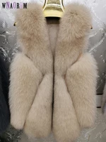 new real fox fur vest multi color winter womens fur coat long fur womens coat can be customized wholesale and retail