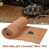 reptile carpet coconut fiber tortoise carpet mat for reptile accessories anti slip carpet mat for reptile pets terrarium decor