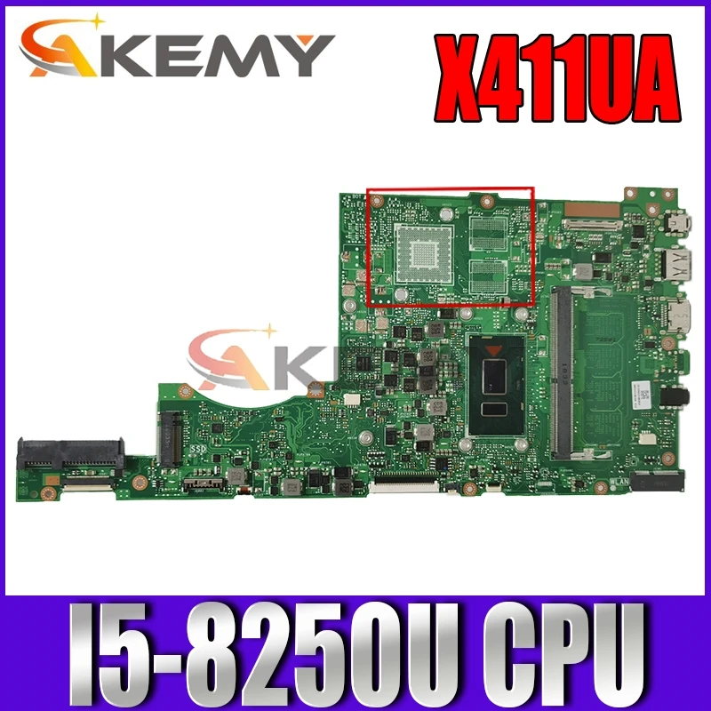 

Akemy X411UA Laptop motherboard for ASUS VivoBook-14 X411UA X411UQ X411UN X411U S4200UQ S4200U original mainboard I5-8250U GM