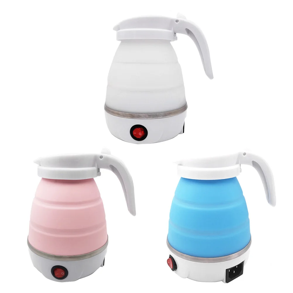 

600W High Temperature Resistant Boil Kettle Outdoor Portable Foldable Water Coffee Pot Kitchen Silicone Tea Kettle