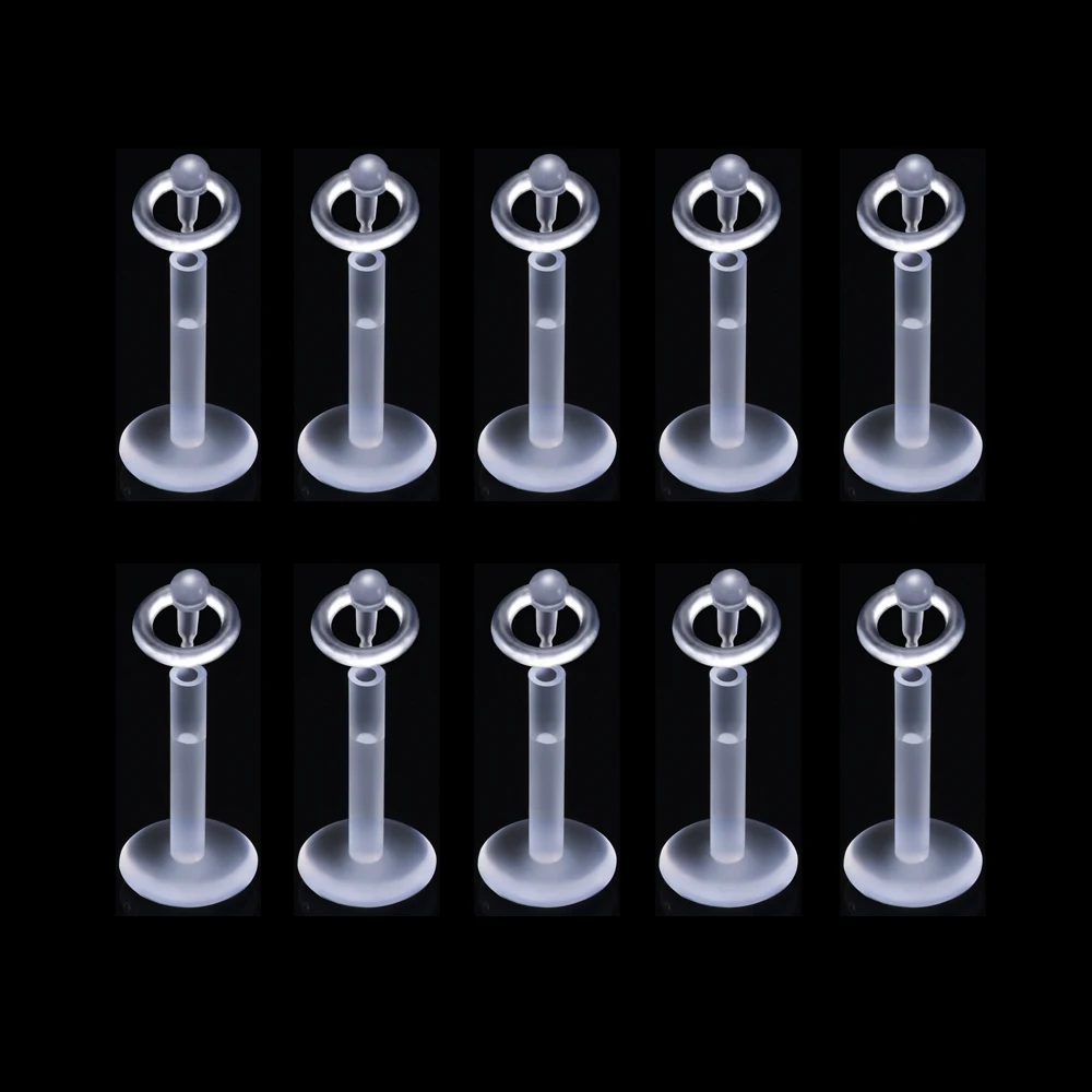 5 шт Мягкие Прямые Прозрачный обод кольцо Невидимый нос для губ козелка серьги