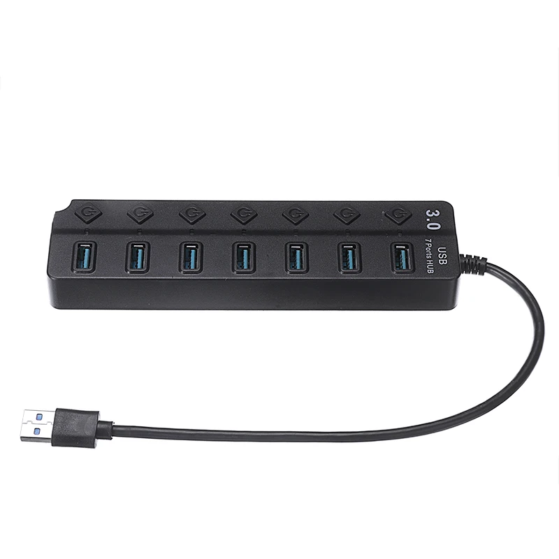7 портов концентратор USB 3 0 мульти сплиттер внешний удлинитель 5 Гбит/с