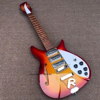 f whole 6 strings electric guitar ricken 325 cherry burst body glossy fretboard r tailpiece high quality can be customized