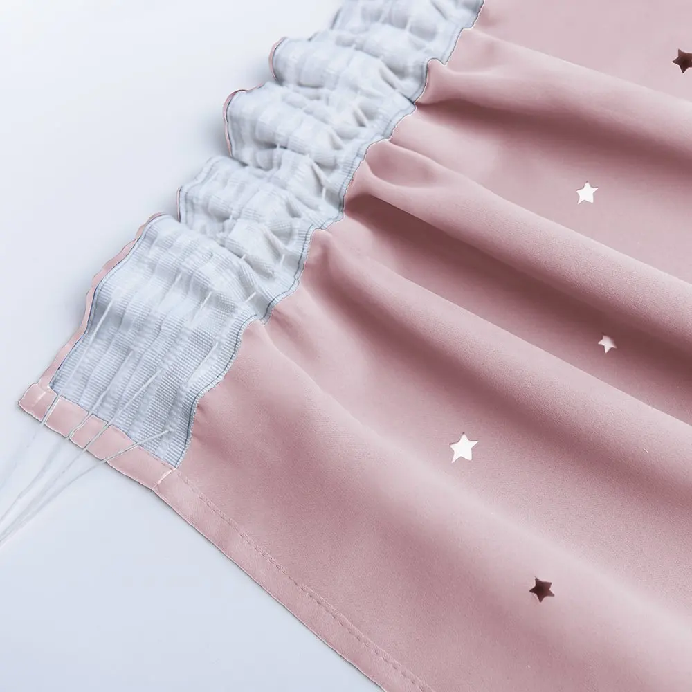 Карандаш занавеска со звездами и вырезами из 100% полиэстера 1 шт.|pencil pleat curtains|window