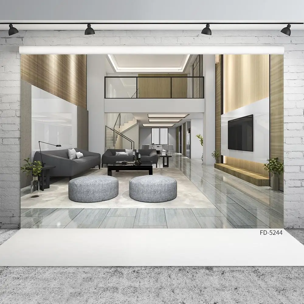 Фон для фотосъемки в гостиной диван мебель лестницы индивидуальный фон