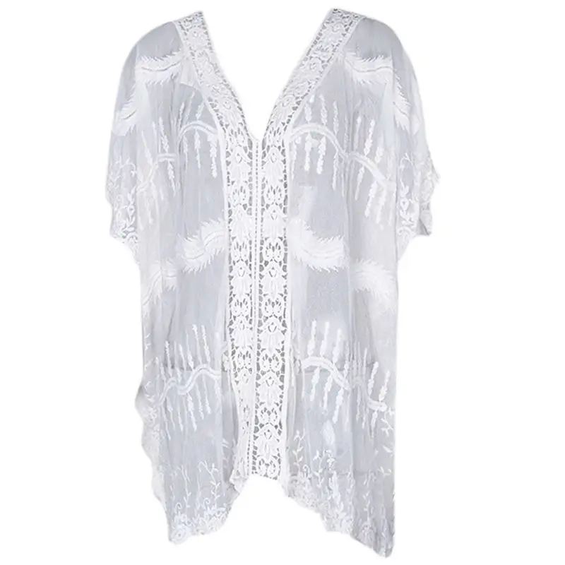 Женское ажурное бикини с цветочным кружевом сексуальное прозрачное пляжное