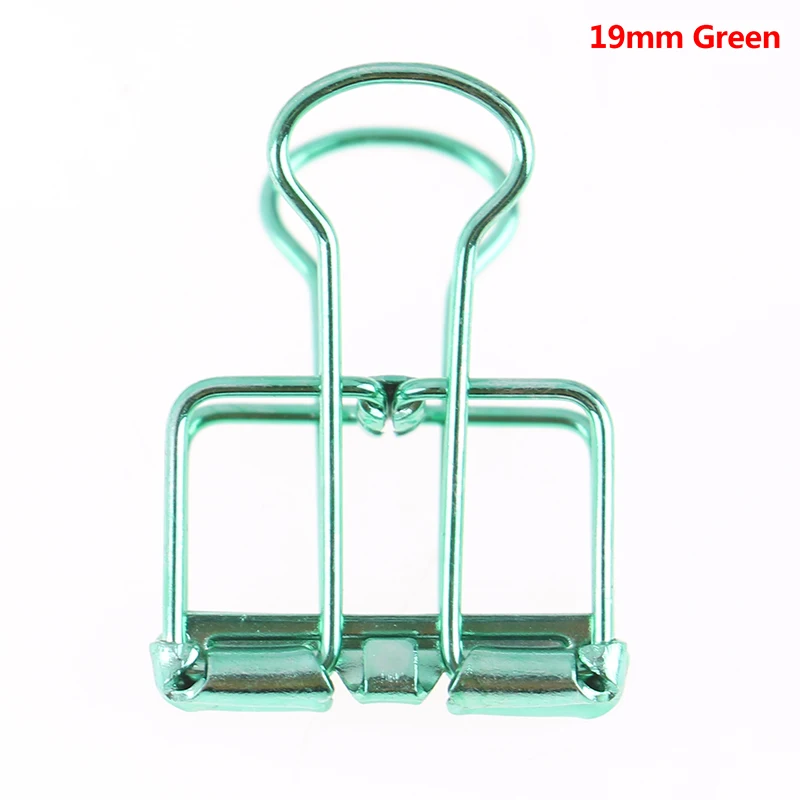 

5pcs simple multicolor metal hollow long tail clip creative stationery wallet