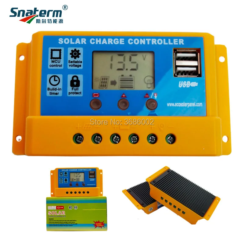 Автоматическое зарядное устройство для солнечных батарей 30 А 20 10 12 В 24 В|solar panel